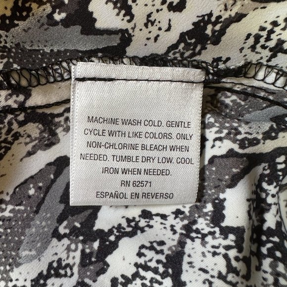 BAR III Snakeskin Print Zipper Front Cinched Waist Short Sleeve Dress Medium - Picture 15 of 16